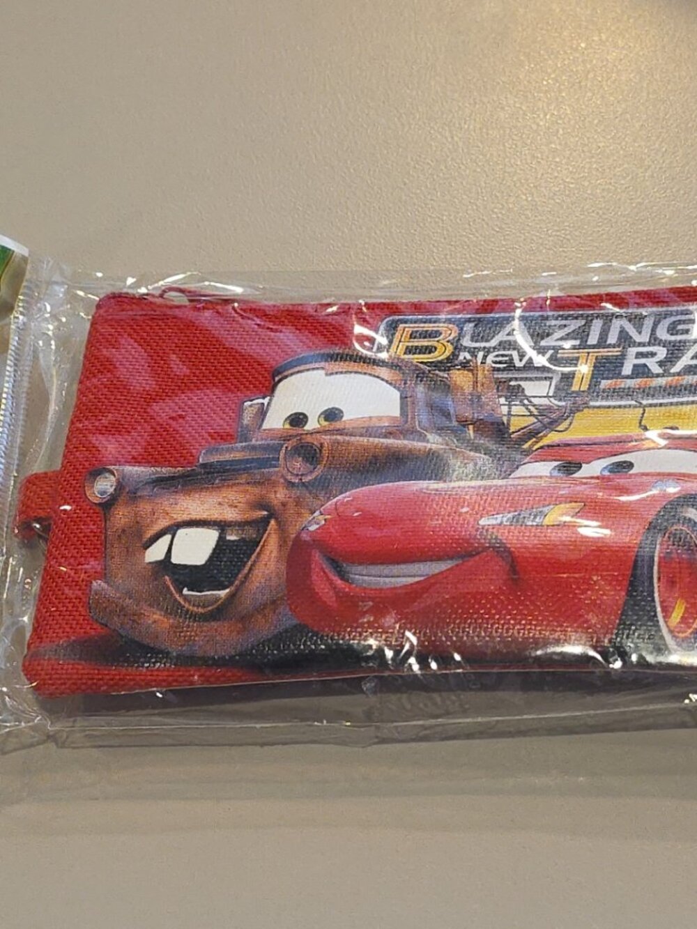 Disney Pixar Cars Lanyard Card Holder Zippered Coin Pouch - Lightning Mater